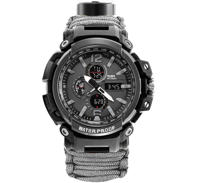 Армейские многофункциональные часы Yuzex G7 Gray military для выживания