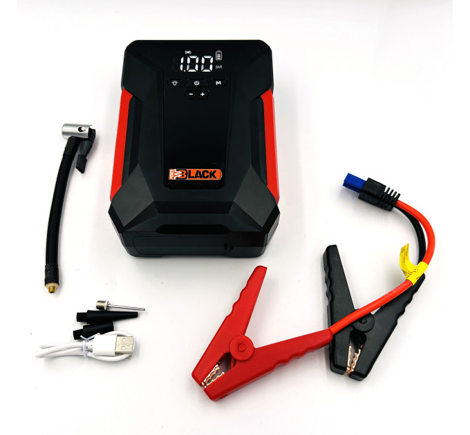 Бустер Black Power BP-39800mAh 4в1 с компрессором — пусковое устройство для автомобильного аккумулятора