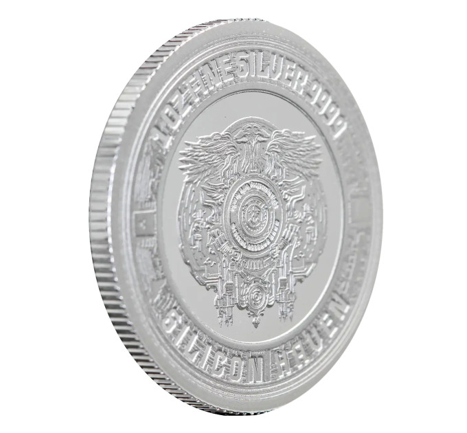 Инвестиционная серебряная монета 2024 Silicon Haven AI Silver Round — 1 унция серебра 999,9