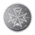 Инвестиционная серебряная монета Мальтийский Крест 1 унция 999,9 — 5 Евро Мальта 2024