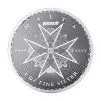 Серебряная монета Мальтийский Крест 1 Oz 2024