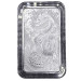 Прямоугольная серебряная монета 1 Oz Дракон 2024 Australia – 999,9 Серебро, Чарльз III, в капсуле