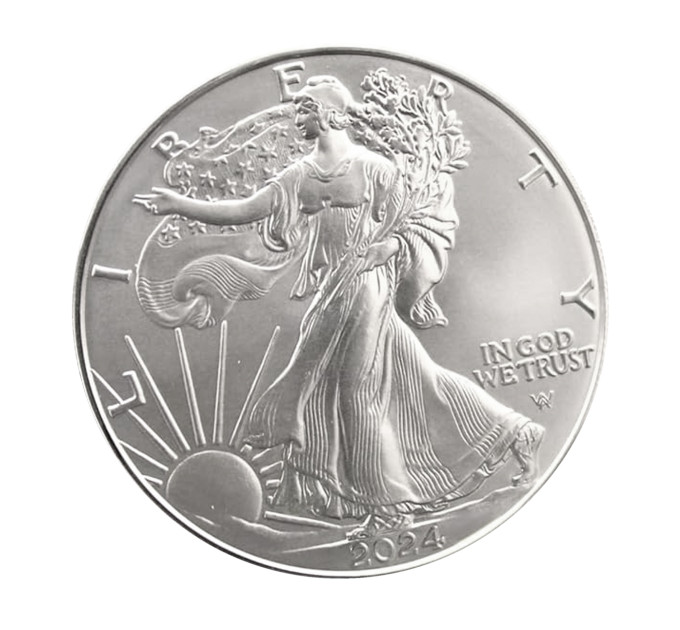 Срібна монета США 1$ 2024 Liberty – Шагаюча Свобода, 1 унція срібла 999,9