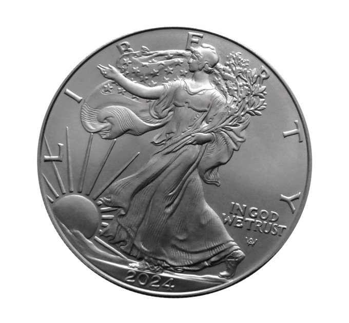 Срібна монета США 1$ 2024 Liberty – Шагаюча Свобода, 1 унція срібла 999,9