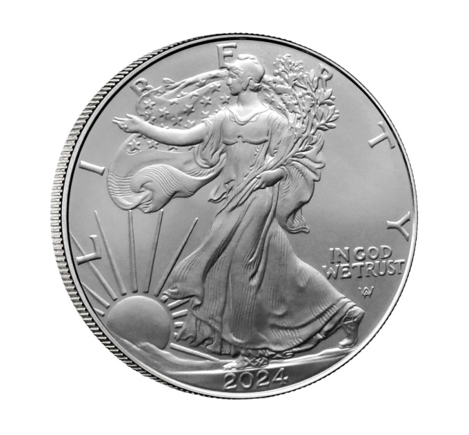 Срібна монета США 1$ 2024 Liberty – Шагаюча Свобода, 1 унція срібла 999,9
