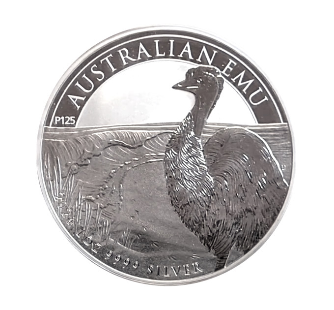 Серебряная инвестиционная монета «Эму» 1oz 2024 Австралия 999.9 