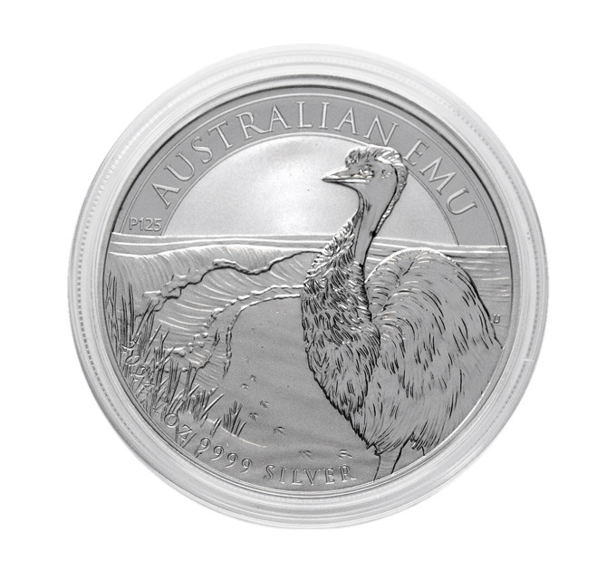 Серебряная инвестиционная монета «Эму» 1oz 2024 Австралия 999.9 