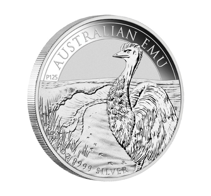Серебряная инвестиционная монета «Эму» 1oz 2024 Австралия 999.9 