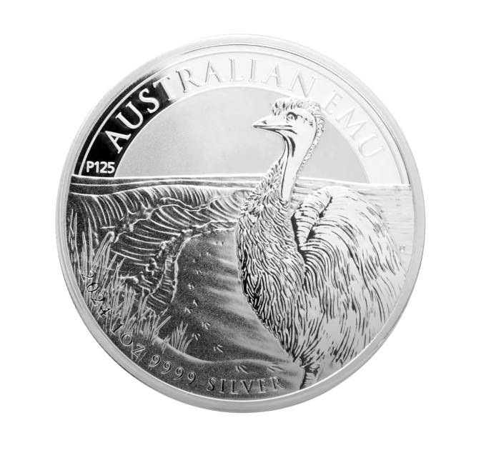 Серебряная инвестиционная монета «Эму» 1oz 2024 Австралия 999.9 