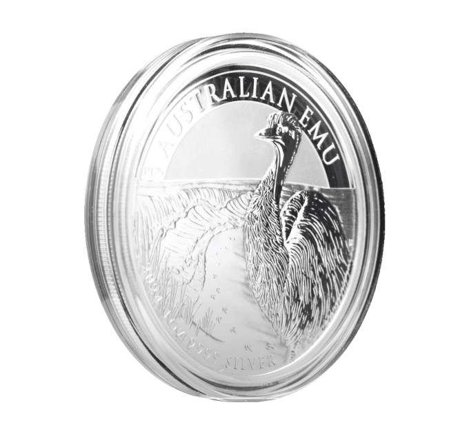 Серебряная инвестиционная монета «Эму» 1oz 2024 Австралия 999.9 