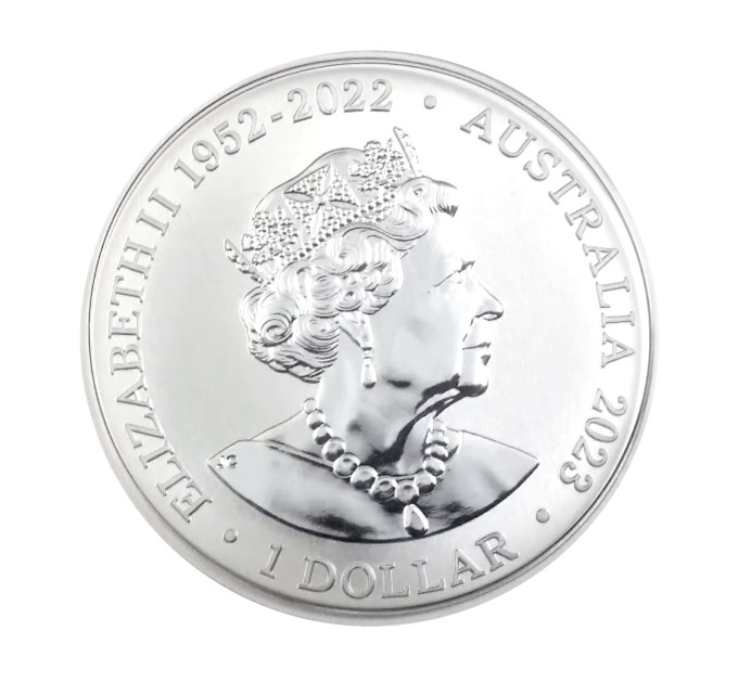 Серебряная инвестиционная монета 1$ «Императорский пингвин» 1oz 2023 Австралия 999