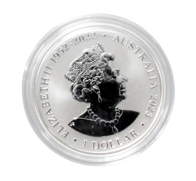 Серебряная инвестиционная монета 1$ «Императорский пингвин» 1oz 2023 Австралия 999