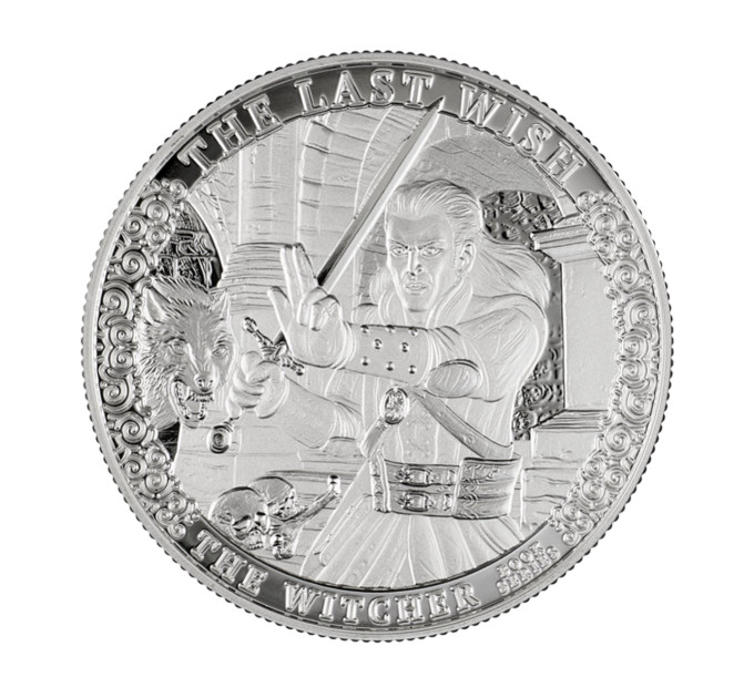 Серебряная инвестиционная монета 1$ «Ведьмак: Последнее желание» 1oz 2023 999 