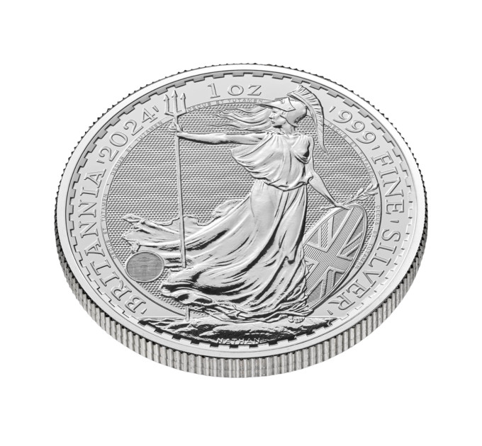 Серебряная монета 2£ Британия 1 унция 2025