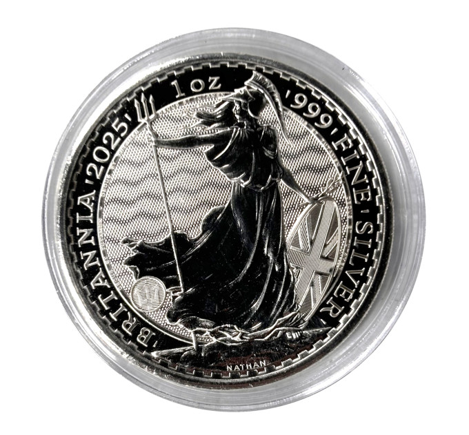 Серебряная монета 2£ Британия 1 унция 2025