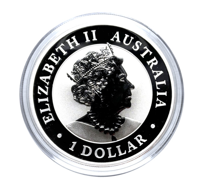 Серебряная монета Australian Emu 1oz 1$ 2020 