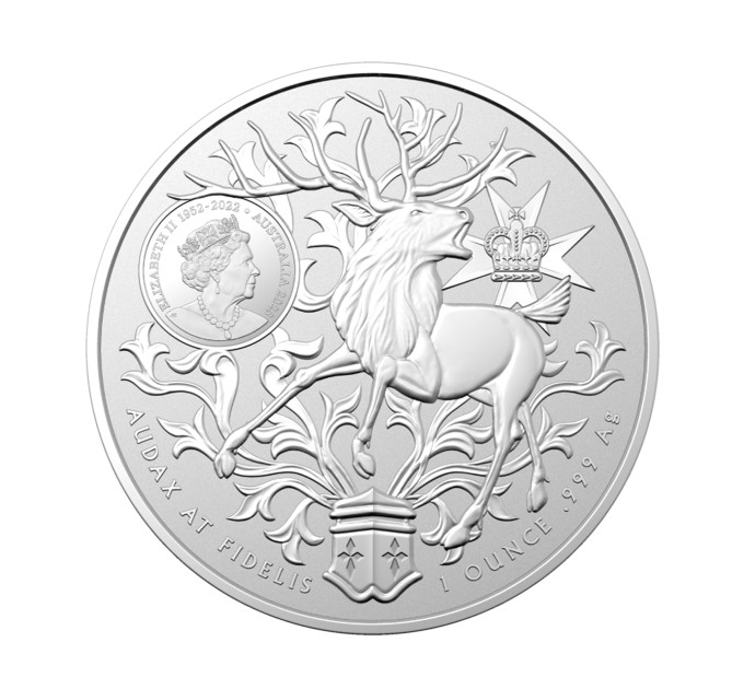 Серебряная монета Герб Квинсленда 1oz 1$ 2023 Австралия 9999