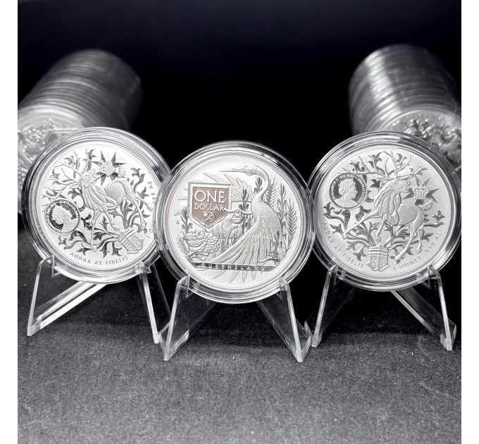 Серебряная монета Герб Квинсленда 1oz 1$ 2023 Австралия 9999