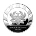 Серебряная монета Пещерный Лев 1oz 5 седи 2022 Гана