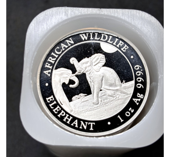 Серебряная монета Сомалийский слон 1oz 100 SOS 2024