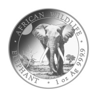 Серебряная монета 2025 African Wildlife Elephant 1 унция