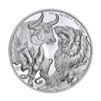 Серебряная монета $5 Токелау «Бык и Медведь» 1oz 2022