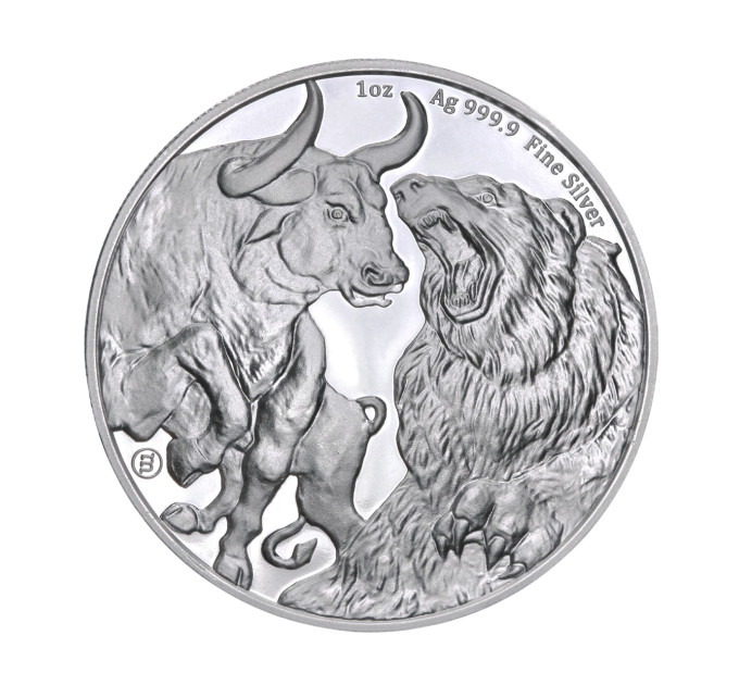 Серебряная монета $5 Токелау «Бык и Медведь» 1oz 2022 – инвестиции и коллекционирование