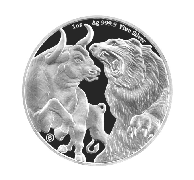 Серебряная монета $5 Токелау «Бык и Медведь» 1oz 2022 – инвестиции и коллекционирование