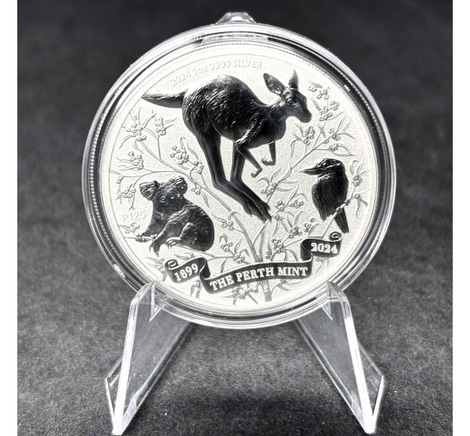 Серебряная монета $1 Австралии «Кенгуру, Коала, Кукабарра» 1oz 2024 – инвестиции и коллекционирование