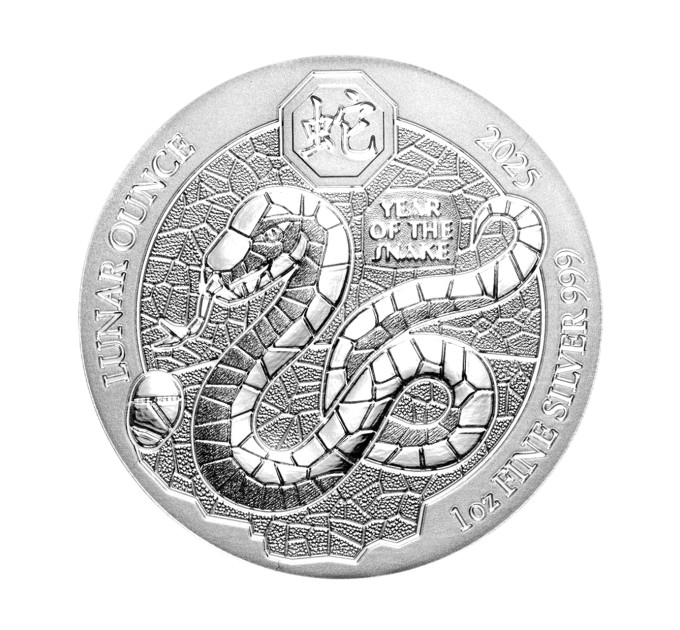 Серебряная монета ₣50 Руанды «Год Змеи» 1oz 2025 – инвестиции и коллекционирование