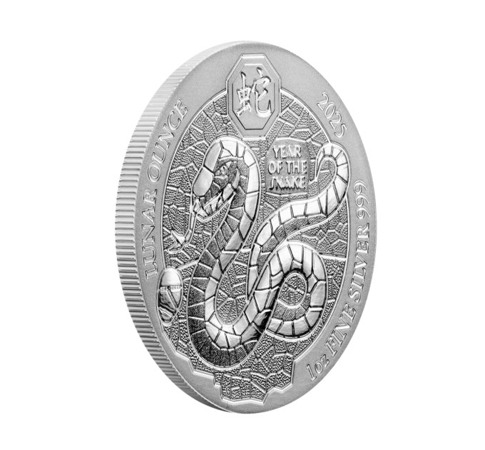 Серебряная монета ₣50 Руанды «Год Змеи» 1oz 2025 – инвестиции и коллекционирование