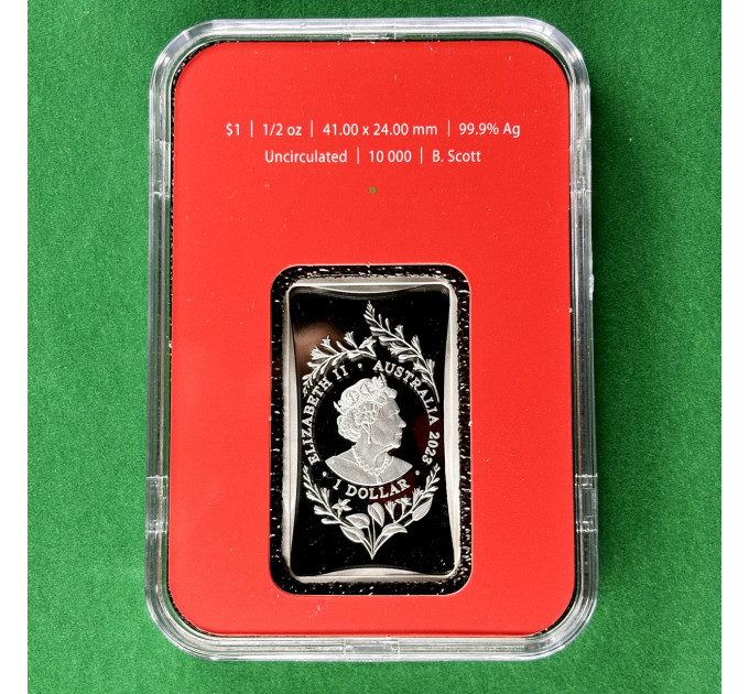 Серебряный слиток $1 Австралия «Год Кролика» 1/2 oz 2023 – инвестиции и коллекционирование