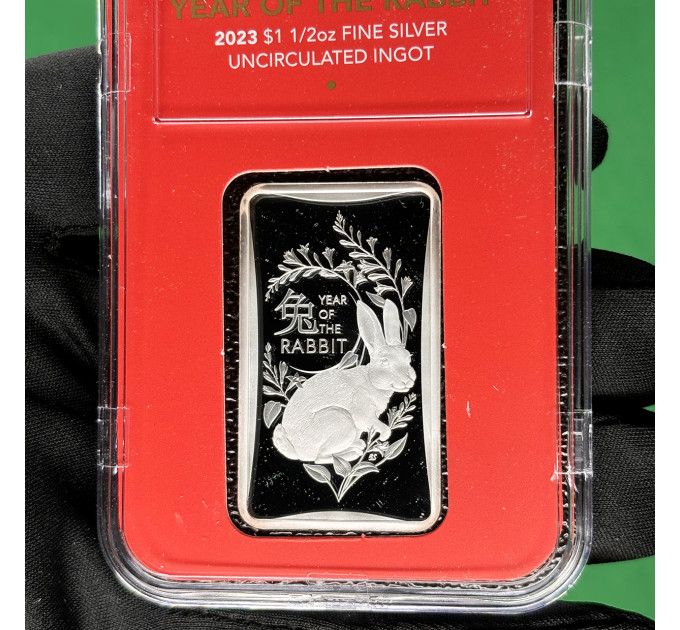 Серебряный слиток $1 Австралия «Год Кролика» 1/2 oz 2023 – инвестиции и коллекционирование