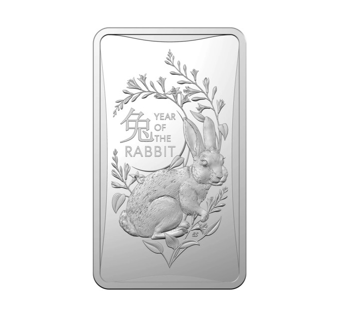 Серебряный слиток $1 Австралия «Год Кролика» 1/2 oz 2023 – инвестиции и коллекционирование