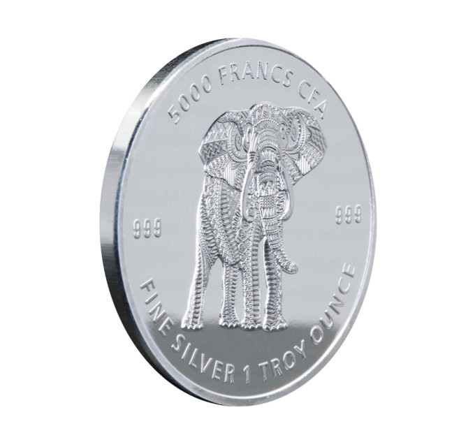 Серебряная монета 5000₣ Чада «Слон в стиле мандалы» 1oz 2019 – инвестиции и коллекционирование