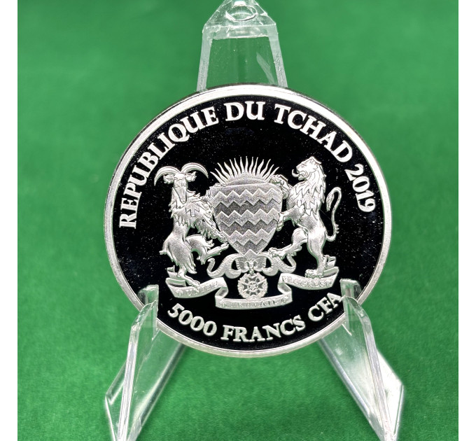 Серебряная монета 5000₣ Чада «Слон в стиле мандалы» 1oz 2019 – инвестиции и коллекционирование