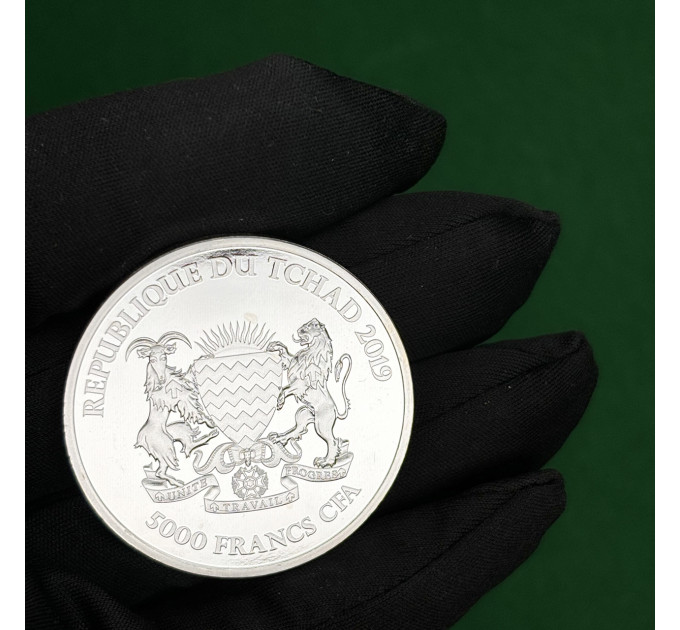 Серебряная монета 5000₣ Чада «Слон в стиле мандалы» 1oz 2019 – инвестиции и коллекционирование