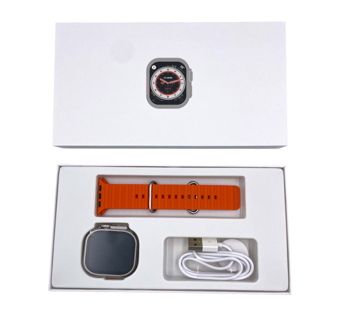 S8 Ultra Lite Smart Watch – яркие смарт-часы с оранжевым ремешком
