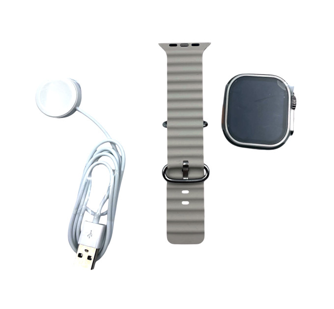 S8 Ultra Lite Smart Watch – стильные смарт-часы с серым ремешком