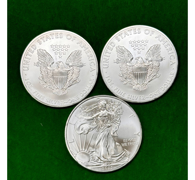 Серебряная монета 1$ Орел Liberty США 1oz 2013 года