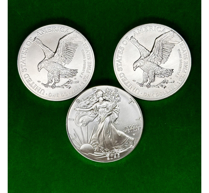 Серебряная монета 1$ Орёл Liberty 1oz 2025 года США