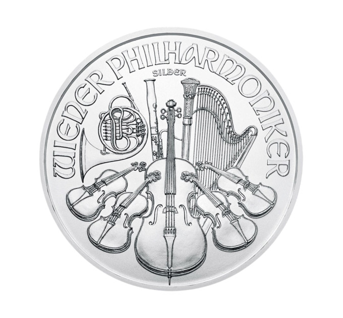 Серебряная монета 1,5€ Венская Филармония Австрия 1oz 2021