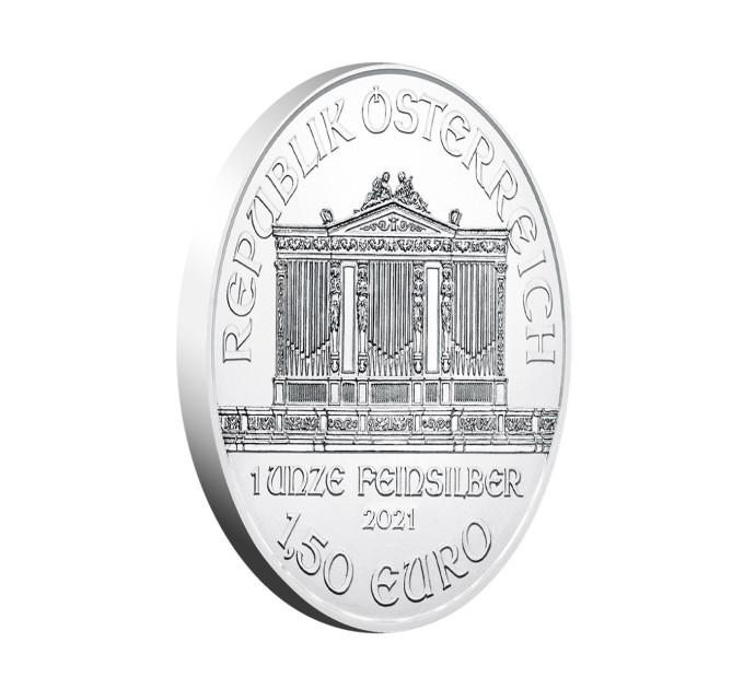 Серебряная монета 1,5€ Венская Филармония Австрия 1oz 2021