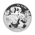 Серебряная монета 10¥ Китайская Панда 30г 2025