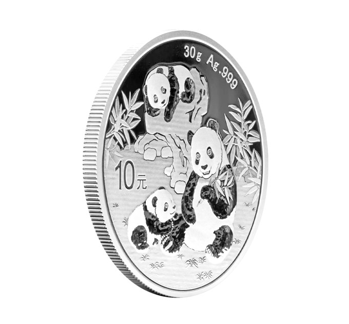 Серебряная монета 10¥ Китайская Панда 30г 2025