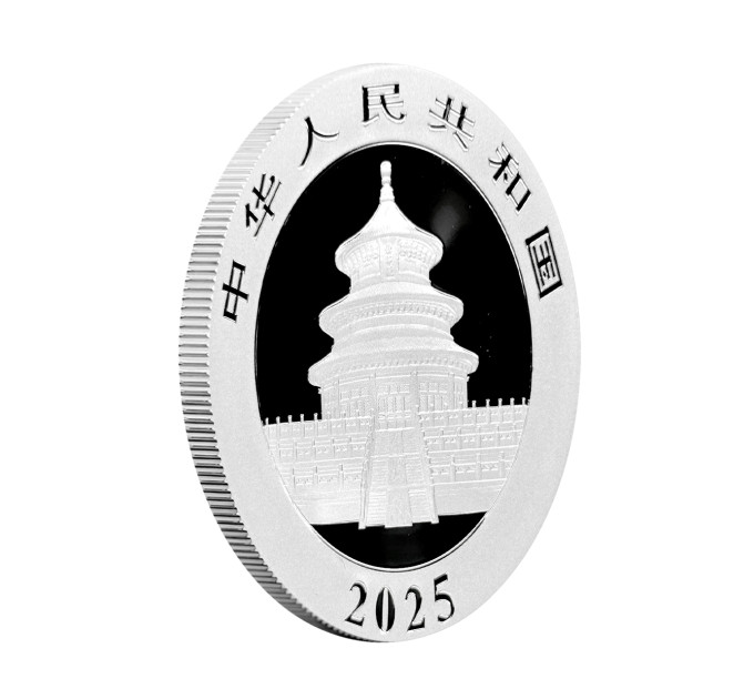 Серебряная монета 10¥ Китайская Панда 30г 2025
