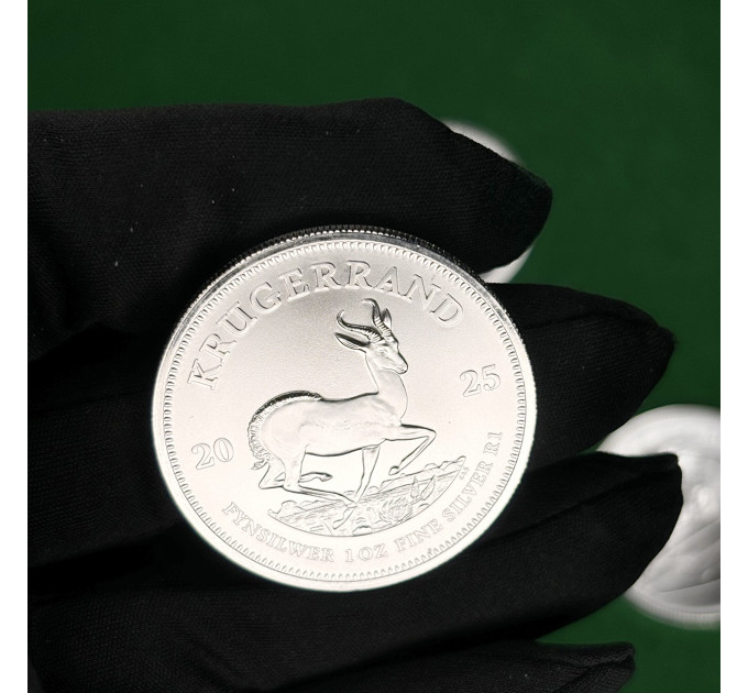 Серебряная монета 1 Ранд Крюгерранд 1oz 2025 Южная Африка