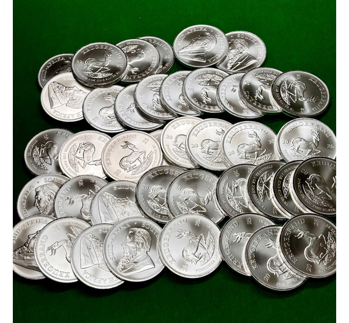 Серебряная монета 1 Ранд Крюгерранд 1oz 2025 Южная Африка