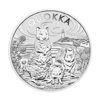 Серебряная монета $1 Quokka 1oz 2024 Австралия