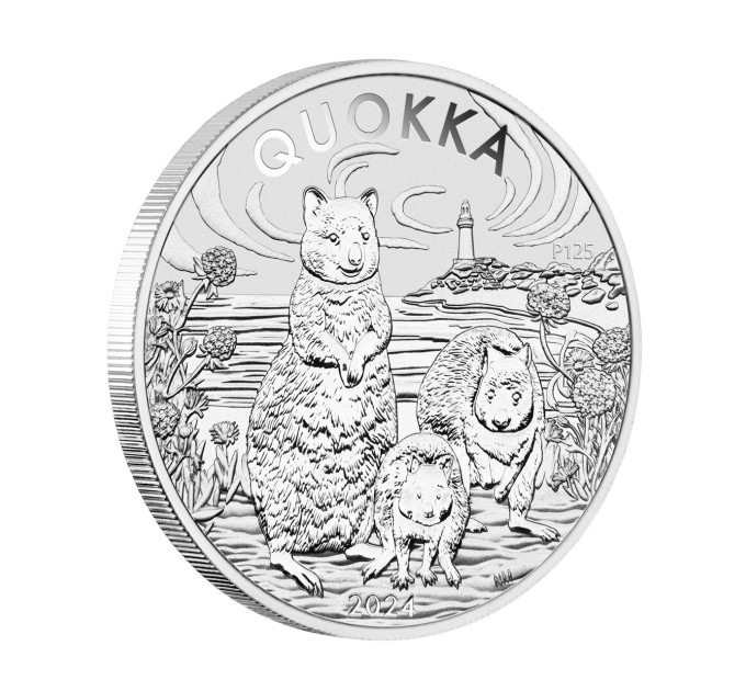 Инвестиционная серебряная монета $1 Quokka 1oz 2024 Австралия